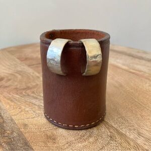 Chicos | Tarnished Champagne Gold Metal Hoop Earrings